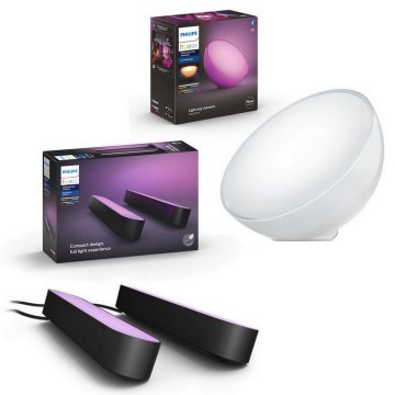 Philips - SET od 2 komada LED RGB stolna svjetiljka s mogućnošću prigušivanja Hue PLAY LED/6W/230V 2000-6500K + stolna svjetiljka s mogućnošću prigušivanja GO LED/6W/230V 2000-6500K