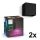 Philips - Set od 2 LED RGBW prigušive vanjske zidne svjetiljke Hue RESONATE LED/8W/230V 2000-6500K IP44