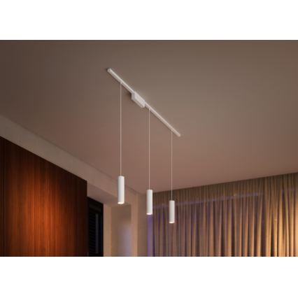 Philips - Komplet 3x LED RGB prigušivih lustera na sajli za sustav tračnica Hue PERIFO LED RGB/15,6W/230V 2000-6500K