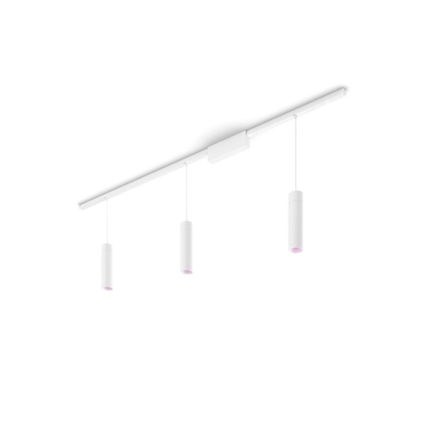 Philips - Komplet 3x LED RGB prigušivih lustera na sajli za sustav tračnica Hue PERIFO LED RGB/15,6W/230V 2000-6500K