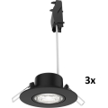Philips - Set od 3 prigušive ugradne LED svjetiljke CILANTRO LED/5W/230V 4000K crne