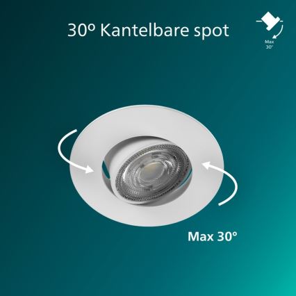 Philips - Komplet 3x prigušiva ugradna stropna LED svjetiljka CILANTRO LED/5W/230V 4000K bijela