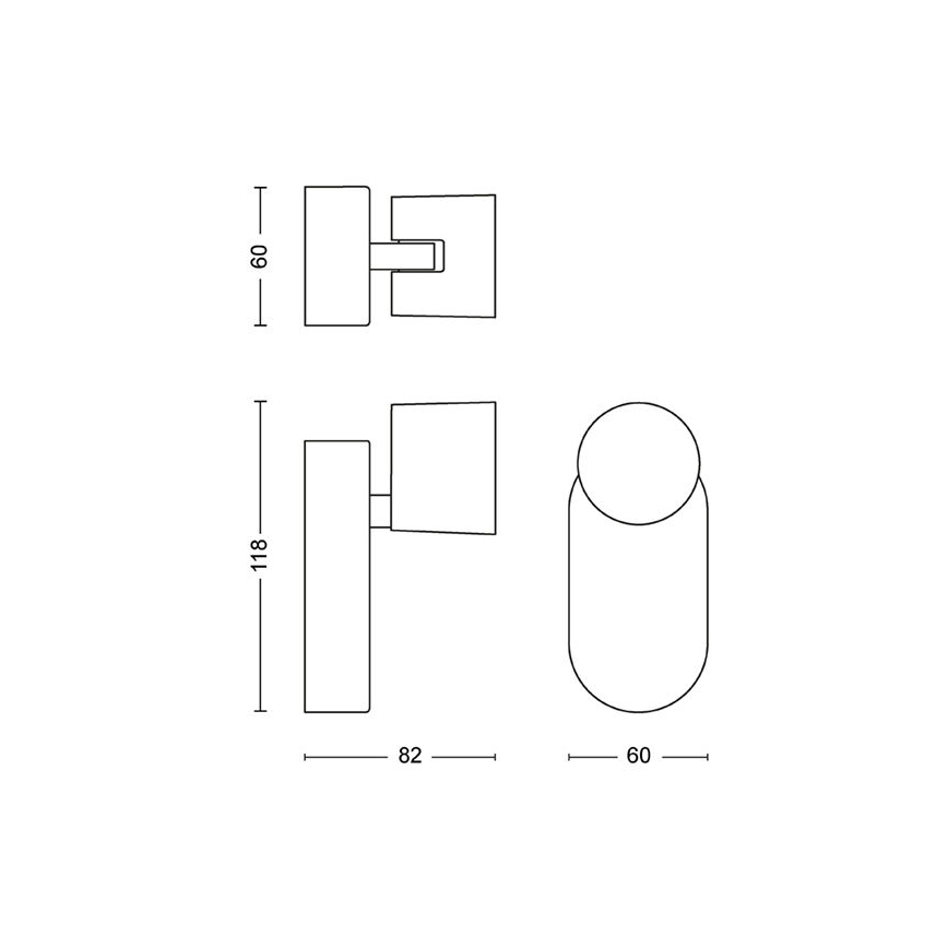 Philips - LED prigušivačka zidna točkasta svjetiljka LED/4,5W/230V