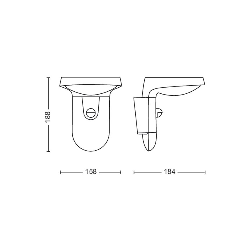 Philips - LED vanjsko zidno svjetlo sa senzorom LED/9W/230V 4000K IP44