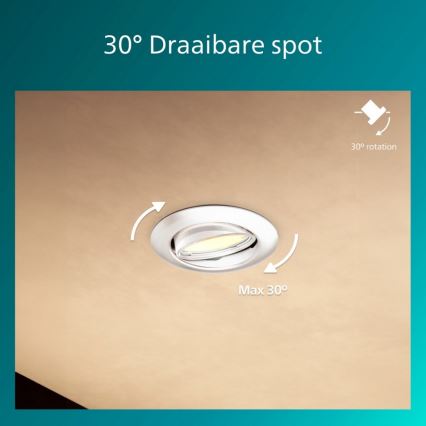 Philips - Ugradna stropna svjetiljka PERIDOT 1xGU10/7W/230V bijela