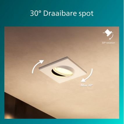 Philips - Ugradna stropna svjetiljka PERIDOT 1xGU10/7W/230V bijela