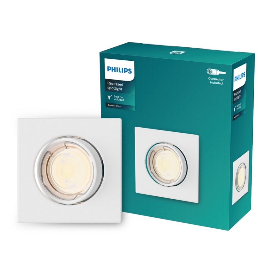 Philips - Ugradna stropna svjetiljka PERIDOT 1xGU10/7W/230V bijela