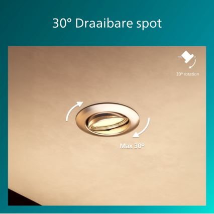 Philips - Ugradna svjetiljka PERIDOT 1xGU10/7W/230V srebrna