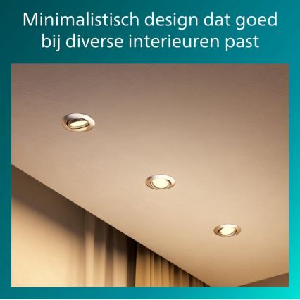 Philips - Ugradna svjetiljka PERIDOT 1xGU10/7W/230V srebrna