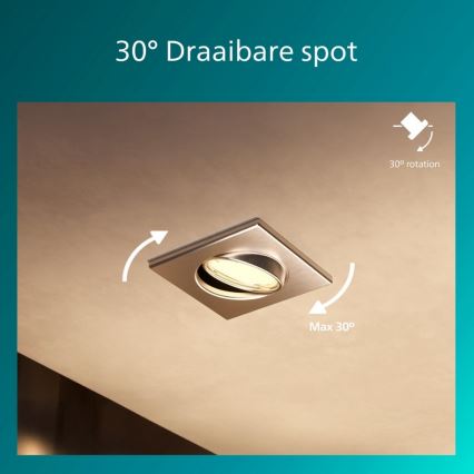 Philips - Ugradna svjetiljka PERIDOT 1xGU10/7W/230V srebrna