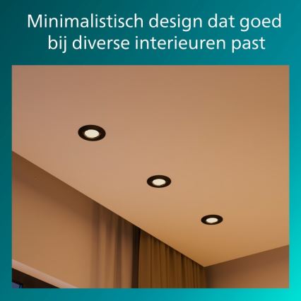 Philips - Ugradno stropno svjetlo PERIDOT 1xGU10/7W/230V crno