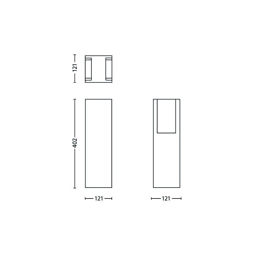 Philips - Vanjska lampa BRIDGE 1xE27/14W/230V IP44 40,2 cm