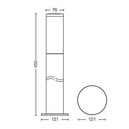 Philips - Vanjska lampa 1xE27/20W/230V 45 cm IP44