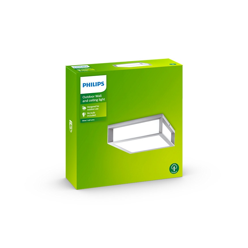 Philips - Vanjska stropna svjetlijka 2xE27/14W/230V IP44 siva
