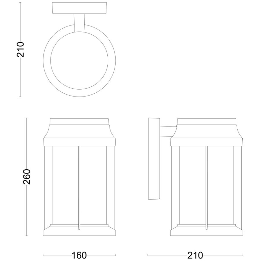 Philips - Vanjska zidna svjetiljka BELLINI 1xE27/25W/230V IP44