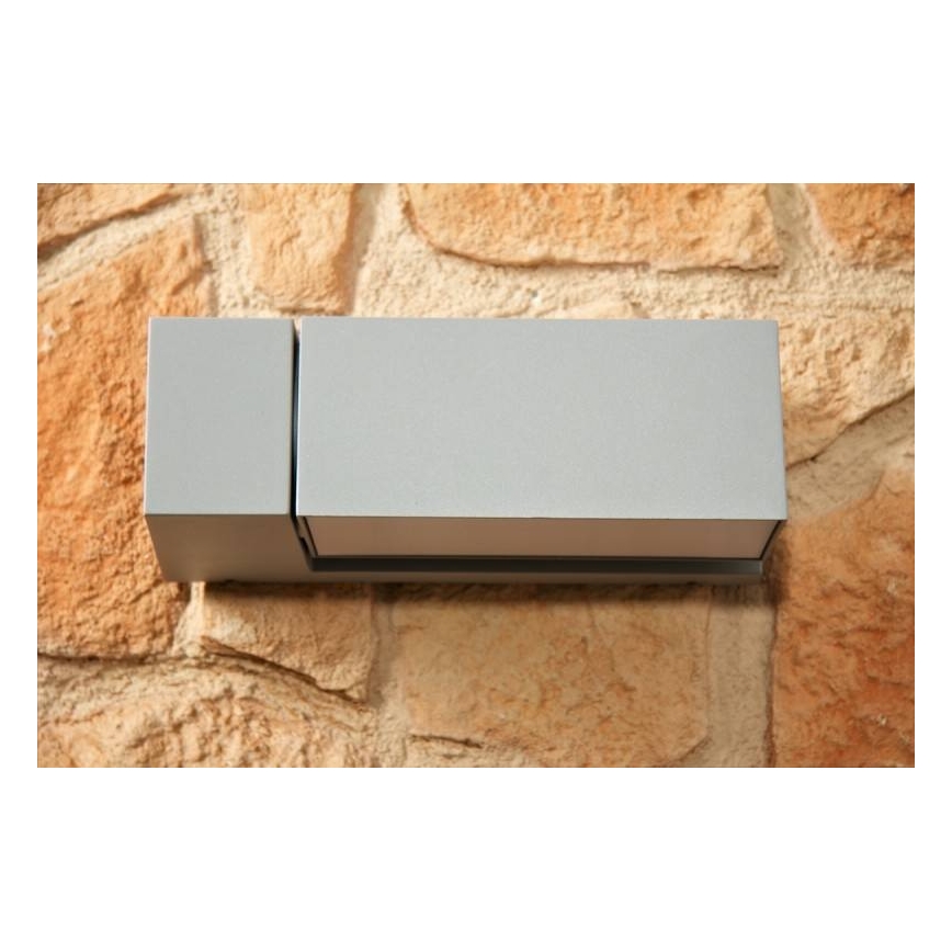 Philips - Vanjska zidna svjetiljka BORDER 1xE27/23W/230V IP44 siva
