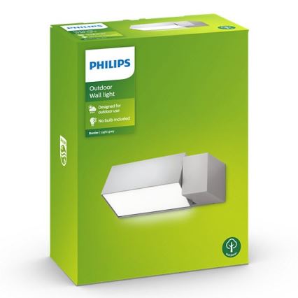 Philips - Vanjska zidna svjetiljka BORDER 1xE27/23W/230V IP44 siva