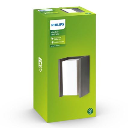 Philips - Vanjska zidna svjetiljka BRIDGE 1xE27/15W/230V IP44