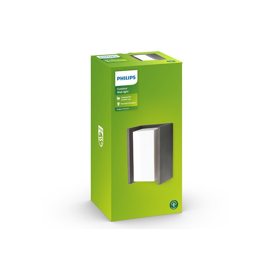 Philips - Vanjska zidna svjetiljka BRIDGE 1xE27/15W/230V IP44