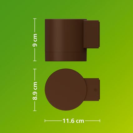 Philips - Vanjska zidna svjetiljka FYLX 1xGU10/5W/230V smeđa IP44