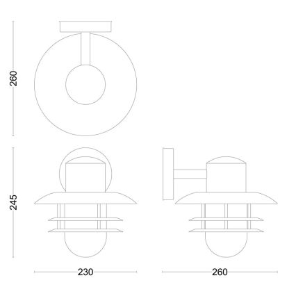 Philips - Vanjska zidna svjetiljka INYMA 1xE27/25W/230V IP44