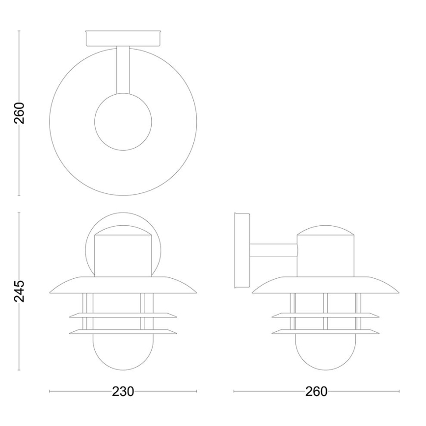 Philips - Vanjska zidna svjetiljka INYMA 1xE27/25W/230V IP44