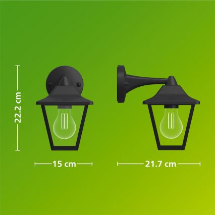 Philips - Vanjska zidna svjetiljka JULI 1xE27/25W/230V IP44