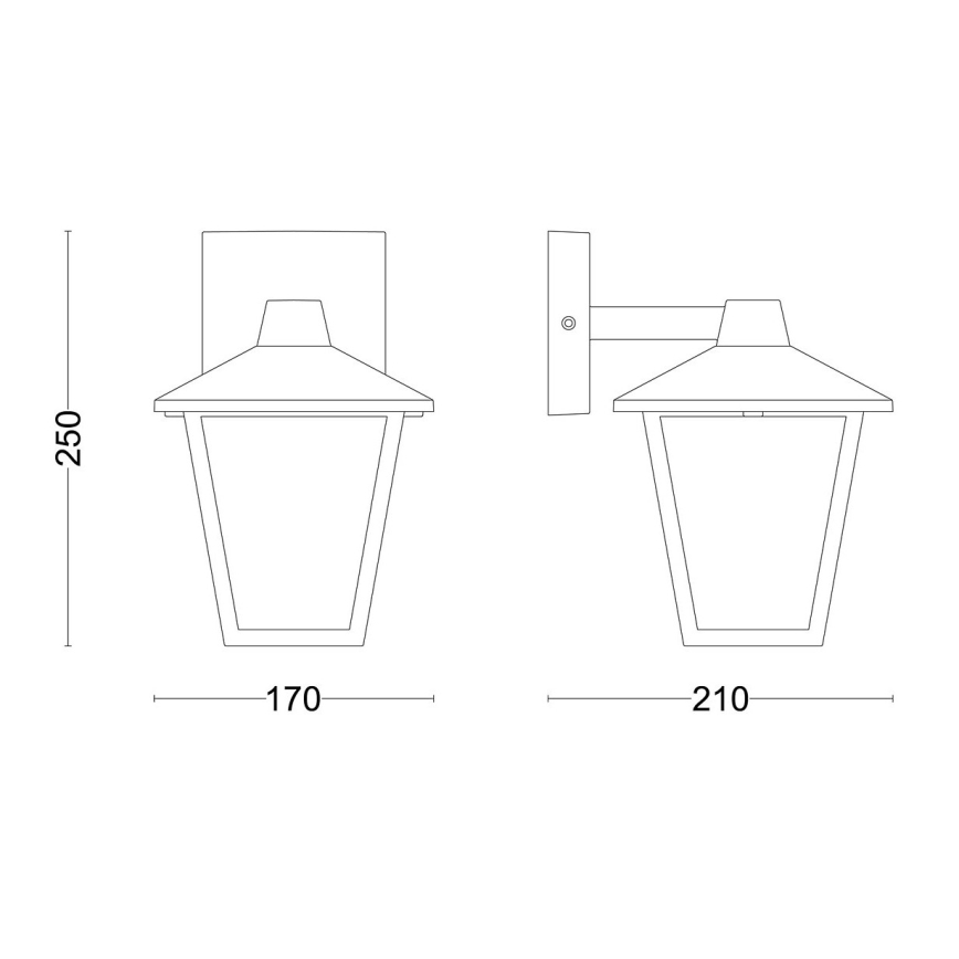 Philips - Vanjska zidna svjetiljka KINNO 1xE27/25W/230V IP44