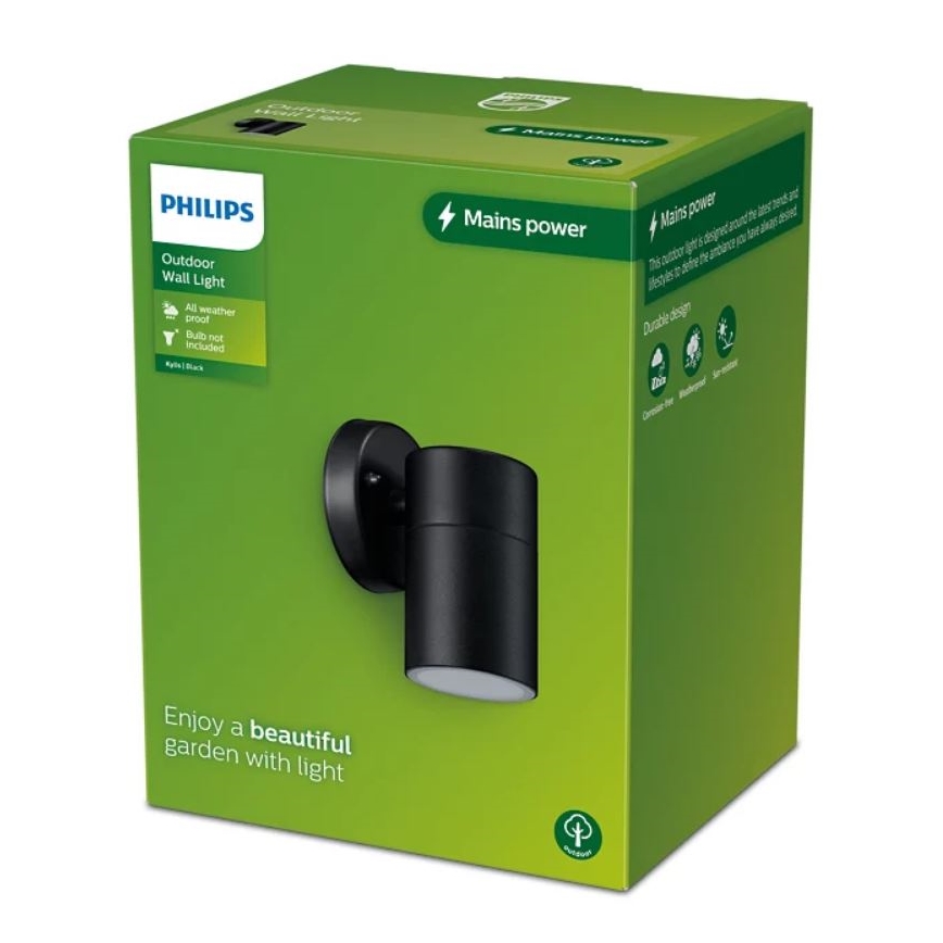 Philips - Vanjska zidna svjetiljka KYLIS 1xGU10/25W/230V IP44