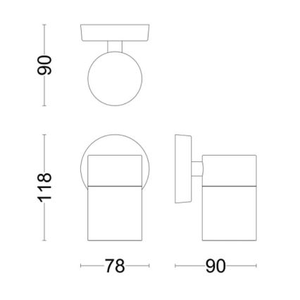 Philips - Vanjska zidna svjetiljka KYLIS 1xGU10/25W/230V IP44