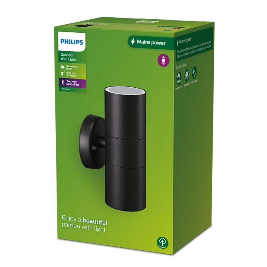 Philips - Vanjska zidna svjetiljka KYLIS 2xGU10/25W/230V IP44