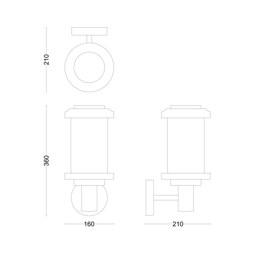 Philips - Vanjska zidna svjetiljka LISTRA 1xE27/25W/230V IP44