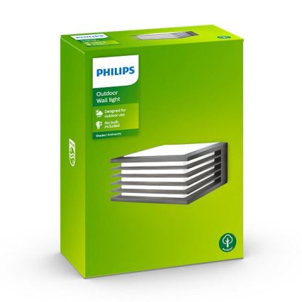 Philips - Vanjska zidna svjetiljka 1xE27/15W/230V IP44 antracit