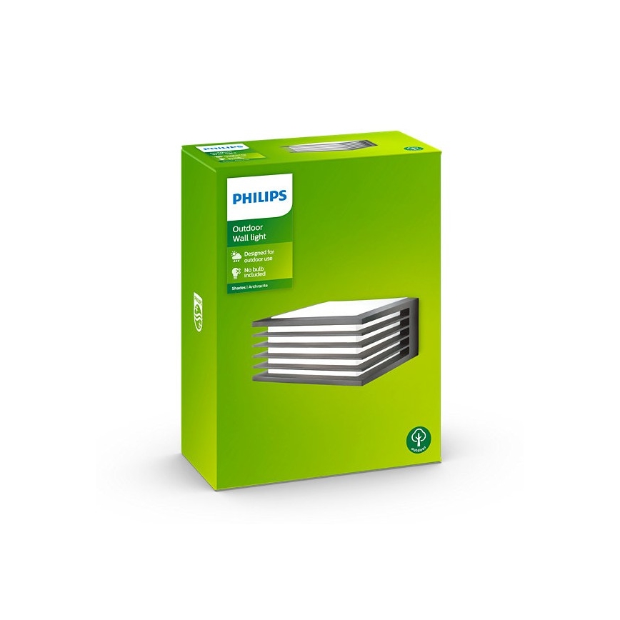 Philips - Vanjska zidna svjetiljka 1xE27/15W/230V IP44 antracit