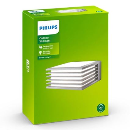 Philips - Vanjska zidna svjetiljka SHADES 1xE27/15W/230V IP44 siva