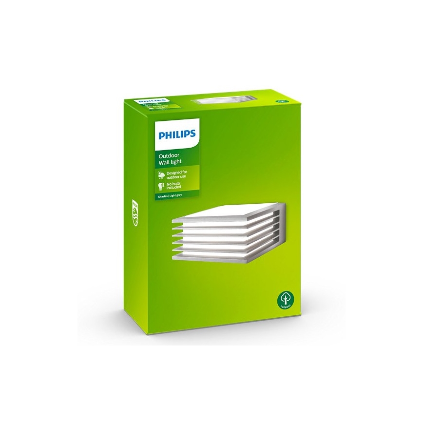 Philips - Vanjska zidna svjetiljka SHADES 1xE27/15W/230V IP44 siva