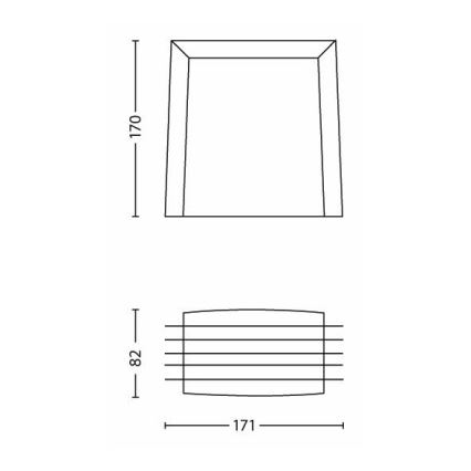 Philips - Vanjska zidna svjetiljka SHADES 1xE27/15W/230V IP44 siva