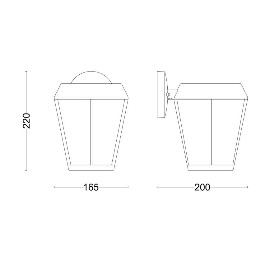 Philips - Vanjska zidna svjetiljka SUNERA 1xE27/25W/230V IP44