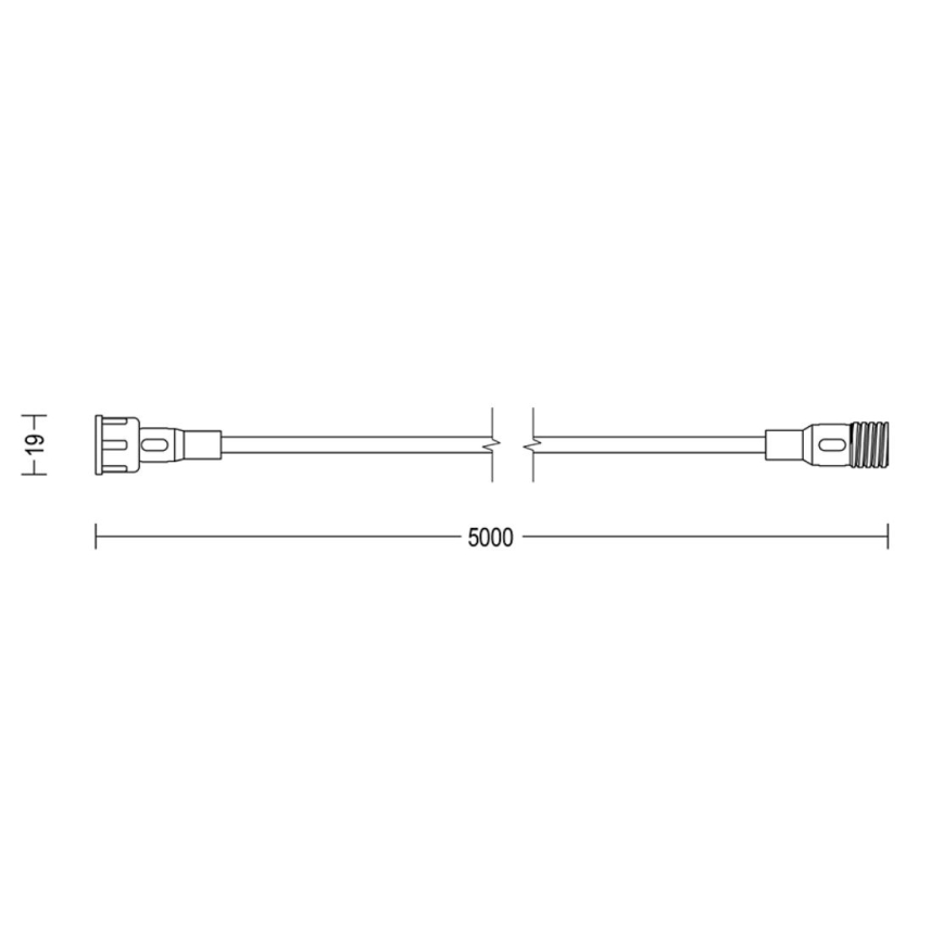 Philips - Vanjski produžni kabel 5m IP67