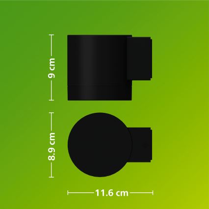 Philips - Vanjsko zidno svjetlo FYLX 1xGU10/5W/230V crno IP44