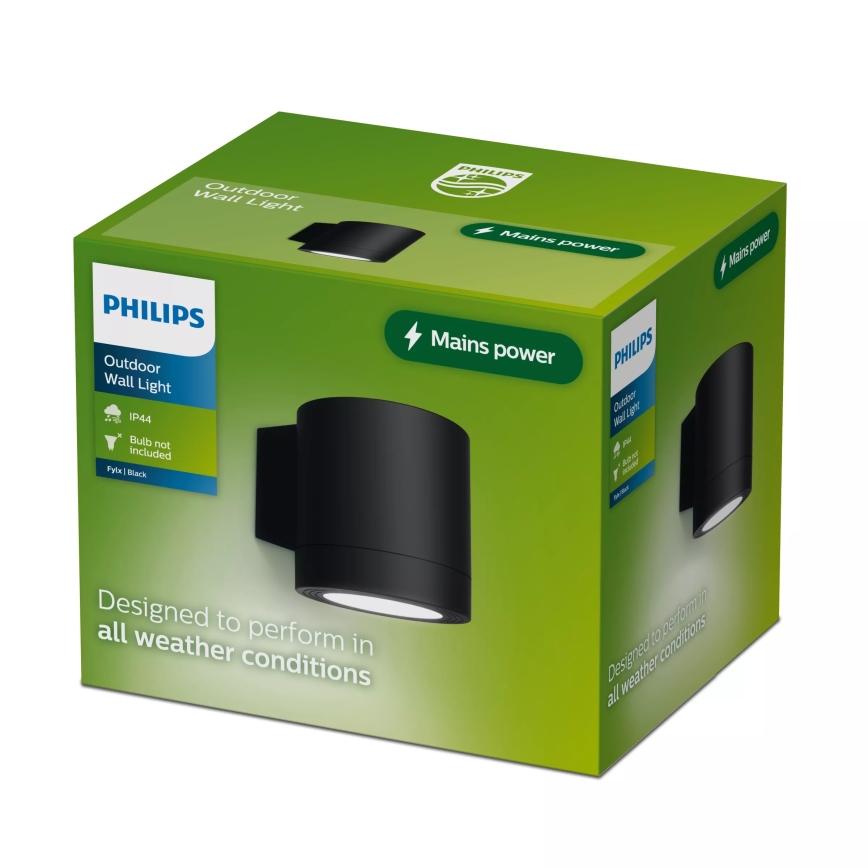 Philips - Vanjsko zidno svjetlo FYLX 1xGU10/5W/230V crno IP44