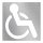 Piktogram za osobe s invaliditetom 12x12 cm, inox/srebrne boje