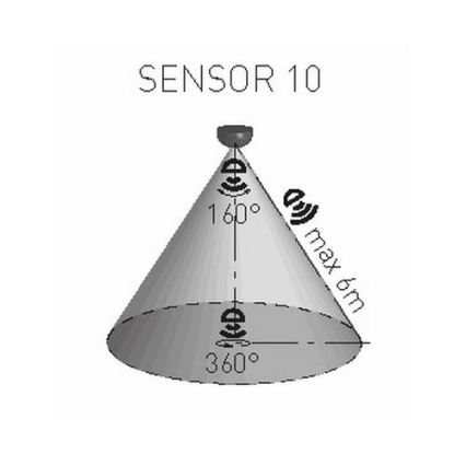 PIR senzor pokreta 1200W/230V