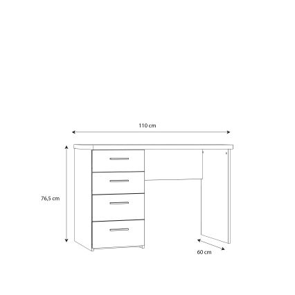 Pisaći stol GINO bijeli