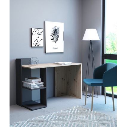 Pisaći stol MARLO hrast artisan/antracit