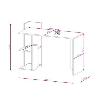 Pisaći stol MARLO hrast artisan/antracit