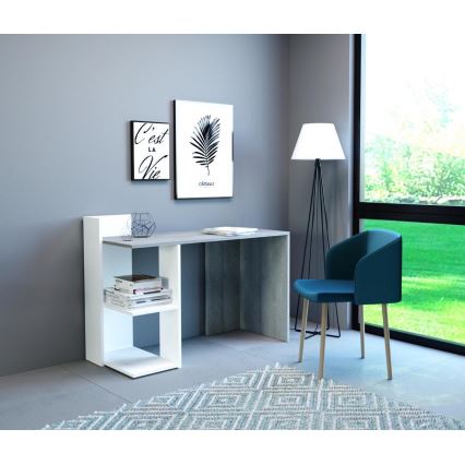 Pisaći stol MARLO siva (beton)/bijela