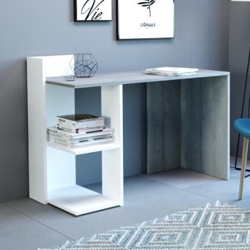 Pisaći stol MARLO sivi beton/bijela