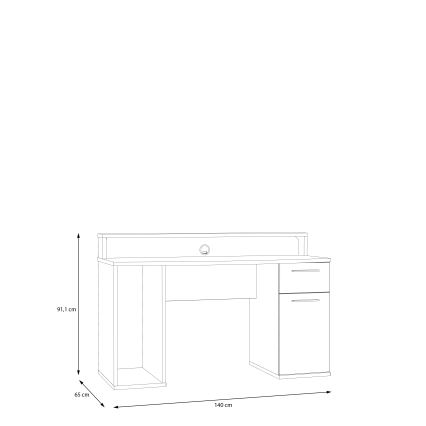 Pisaći stol s pozadinskim osvjetljenjem IVAR bijeli