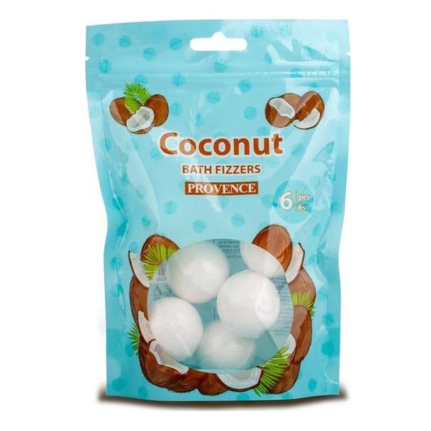 Pjenušava kupka bomba PROVENCE 6 komada kokos